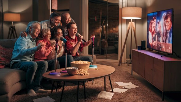 family fun singing together