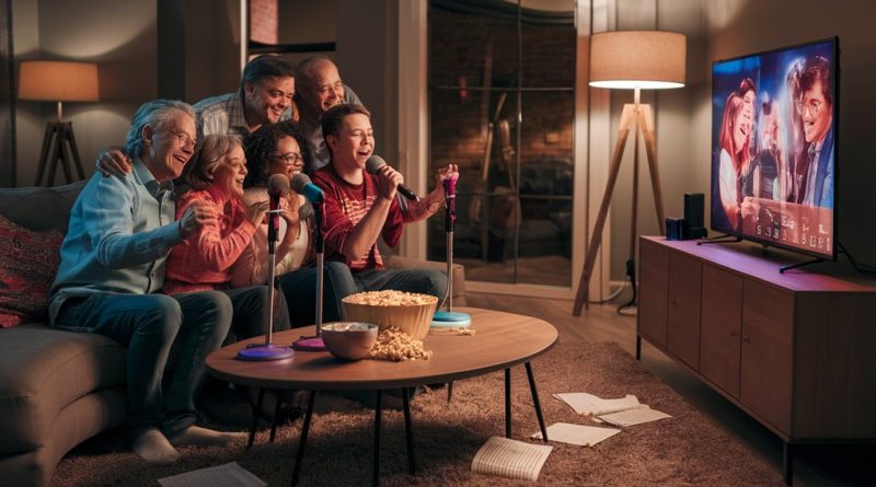 family fun singing together