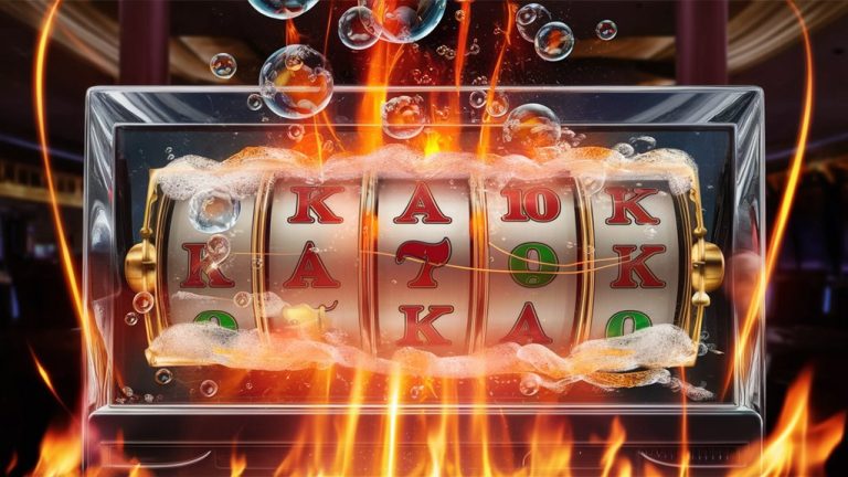 flaming slot machine bubbles