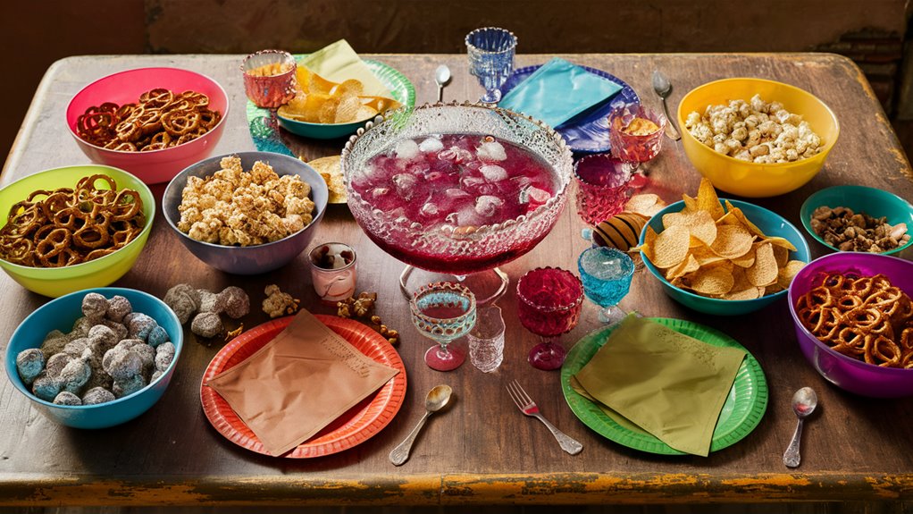 menu items for selection