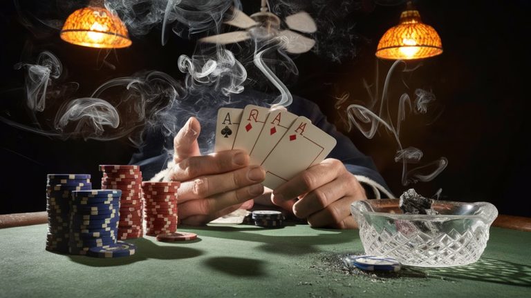 poker players smoke cards