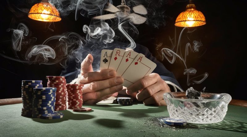 poker players smoke cards